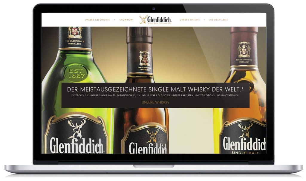 Digitales Branding für die Marke Glenfiddich - Relaunch der Website