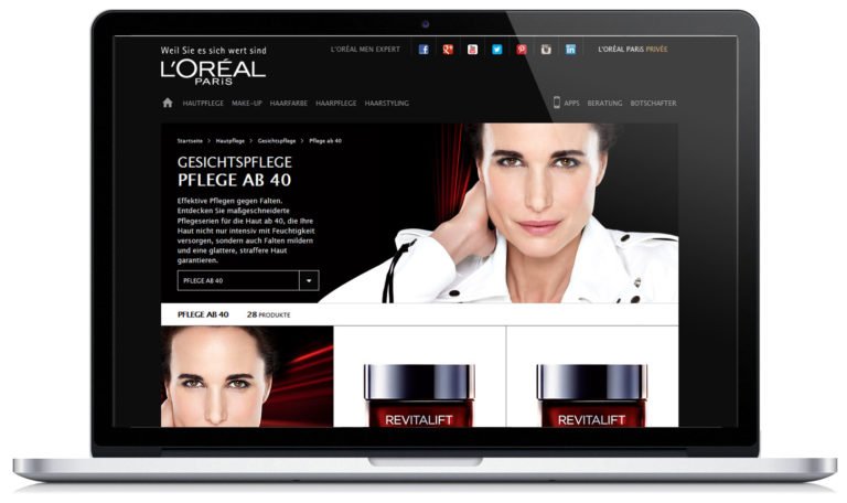 Portfolio Referenzen digitales Branding von L´oréal Paris als AD bei McCann Erickson und MRM Worldwide