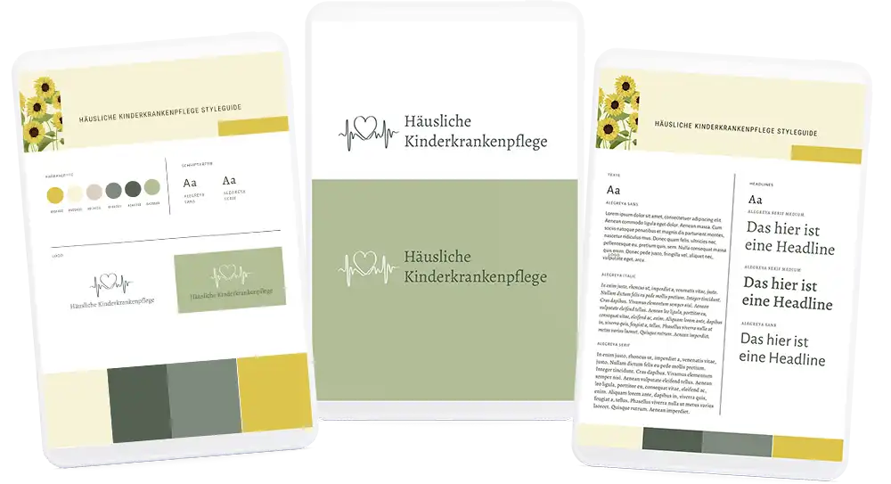 Styleguide mit Markendesign und Logo